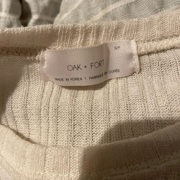 Oak and fort black and white fitted long sleeve shirt - Picture 3 of 3